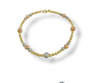 Bracciale da donna tricolore, un gioiello di lusso perfetto per un'idea regalo preziosa.