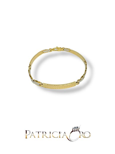 Bracciale Maschile Bicolore Oro 18kt