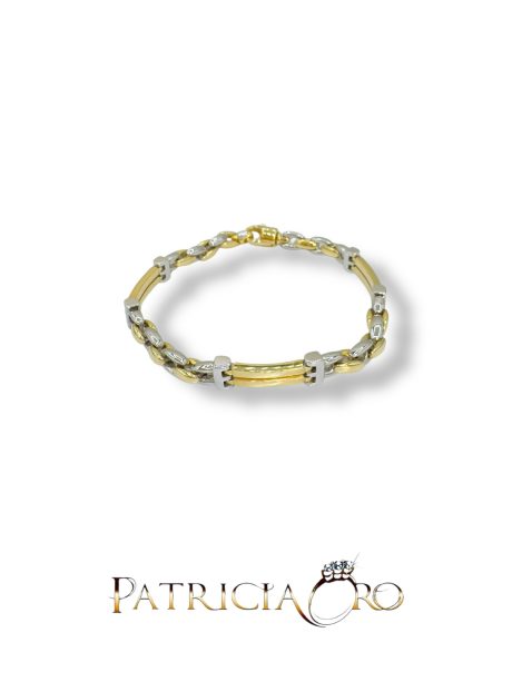 Bracciale Maschile Oro 750 Bicolore