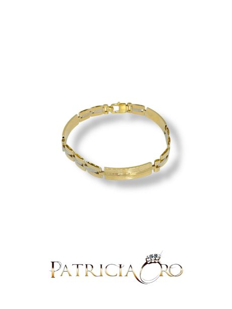 Bracciale Maschile in Oro 750 Bicolore