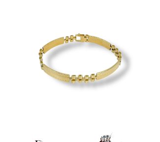 Bracciale da uomo in oro giallo 18k, un gioiello di lusso perfetto per un'occasione speciale.