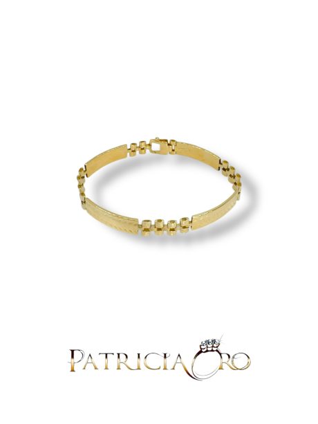 Bracciale Maschile Bicolore Oro 18kt 12.5 Gr