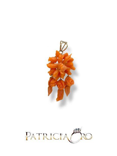 Ciondolo Corallo Frutta e Fiori in Oro 14kt Patricia Oro