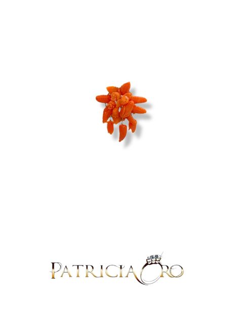 Ciondolo Corallo Sciacca Frutta e Fiori Oro 14kt