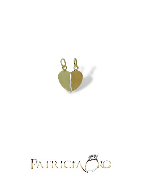 Ciondolo Cuore Spezzato in Oro 18k Giallo