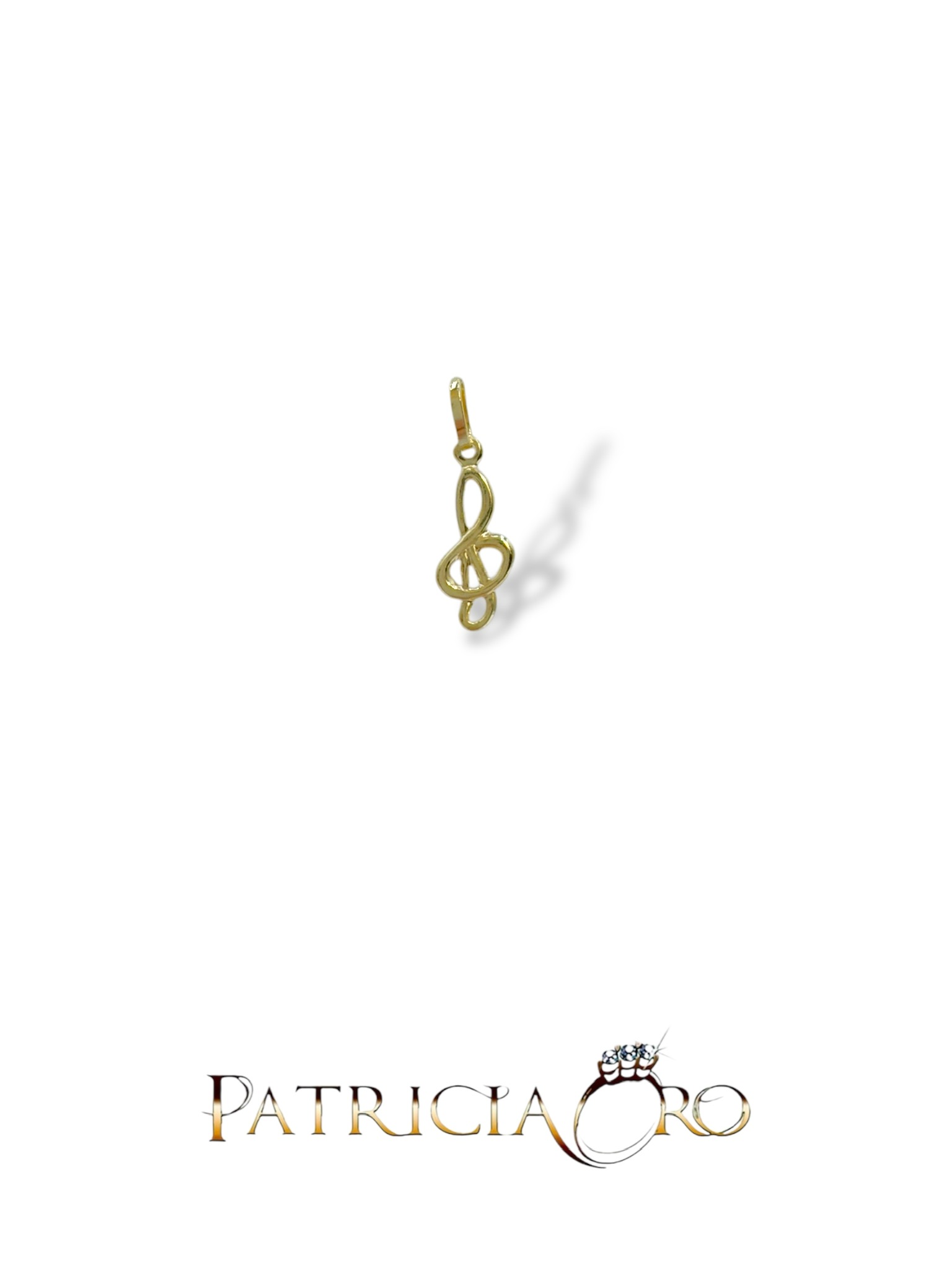 Scopri l'eleganza senza tempo del Ciondolo in Oro a forma di Nota Musicale, un gioiello di lusso perfetto per un regalo prezioso.