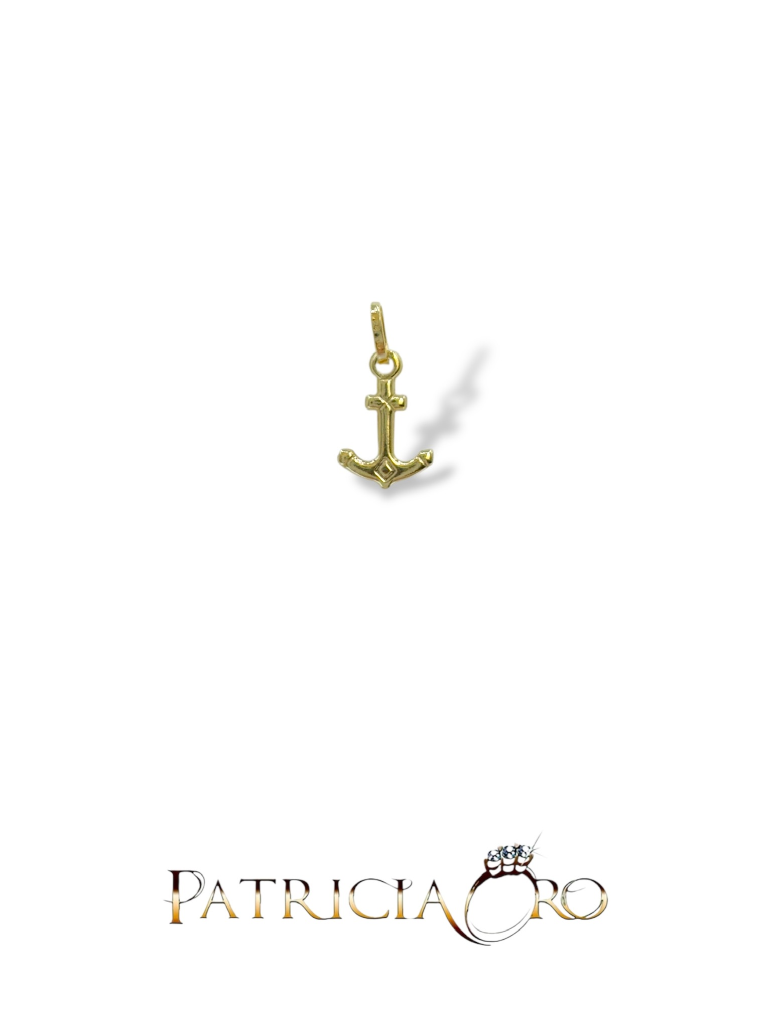 Ciondolo in oro da uomo con ancora, un gioiello di lusso perfetto per un regalo prezioso.