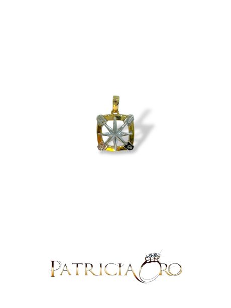 Ciondolo Rosa dei Venti Oro Bicolore 18kt
