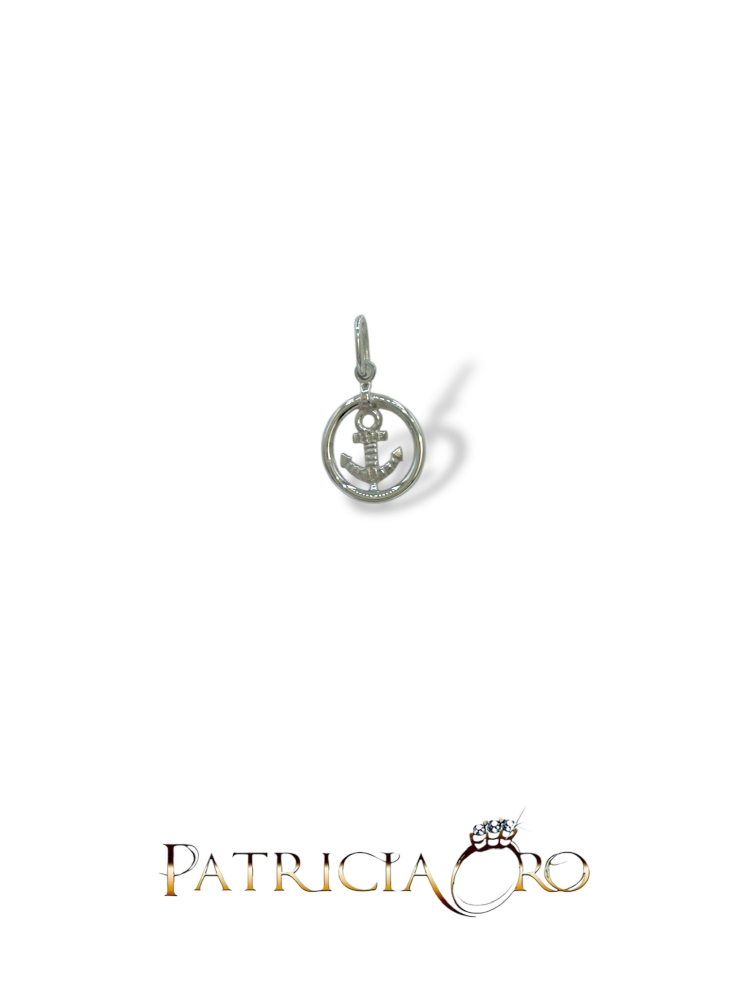 Ciondolo da uomo ancora in oro 18k, un gioiello di lusso perfetto per un'idea regalo preziosa.