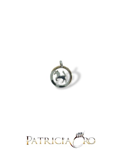 Ciondolo Uomo Cavallo in Oro Bianco 18kt