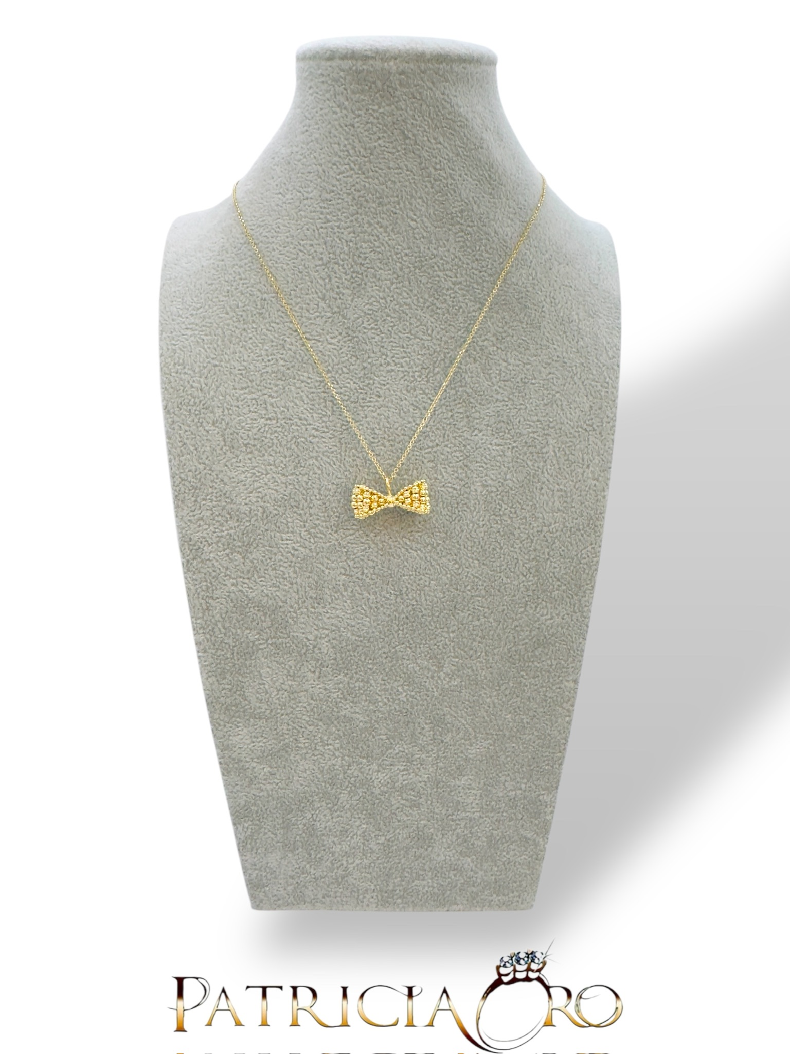 Splendida Collana Fiocco in Oro 750, un gioiello di lusso che incarna l'eleganza e la raffinatezza dell'alta gioielleria. (Vista 2)