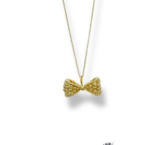 Splendida Collana Fiocco in Oro 750, un gioiello di lusso che incarna l'eleganza e la raffinatezza dell'alta gioielleria.