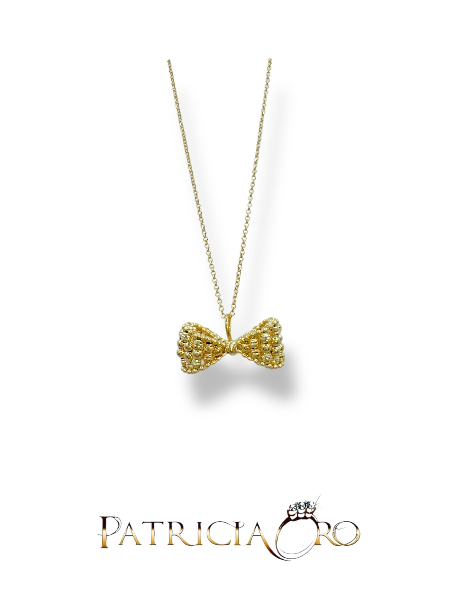 Splendida Collana Fiocco in Oro 750, un gioiello di lusso che incarna l'eleganza e la raffinatezza dell'alta gioielleria.