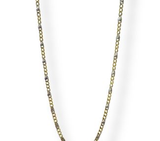 Collana in oro bicolore da uomo, un gioiello di lusso perfetto per un regalo prezioso. (Vista 2)