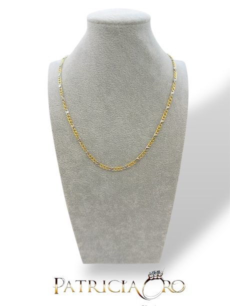 Collana in Oro Bicolore per Uomo 18kt 50 cm