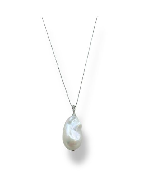 Collana Nimei in Oro 750 con Perla Barocca e Diamanti