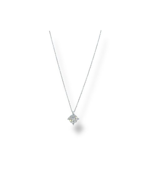 Collana Punto Luce Diamante in Oro Bianco 18kt