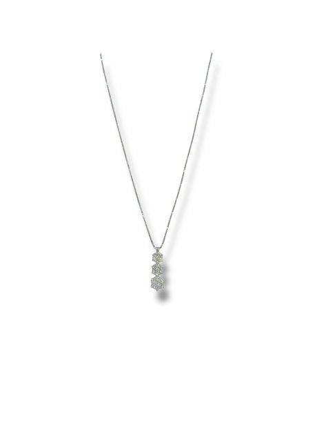 Collana Trilogy con Diamanti Oro Bianco 18kt Davite&Delucchi