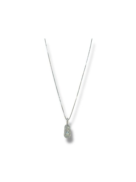 Collana Trilogy con Diamanti in Oro Bianco 18kt