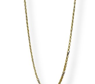 Collana da uomo in oro bicolore, un gioiello di lusso perfetto per un regalo prezioso. (Vista 2)