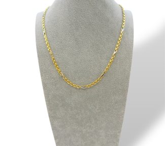 Collana da uomo in oro bicolore, un gioiello di lusso perfetto per un regalo prezioso.