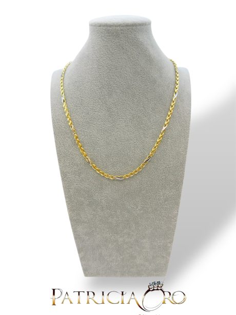 Collana Uomo Oro Bicolore 18kt 50 cm