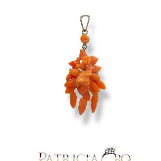 Sciacca Coral Flower Pendant in Gold