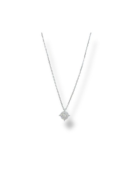 Girocollo Punto Luce in Diamanti Oro Bianco 18kt Davite Delucchi