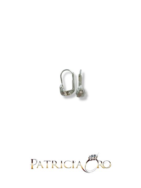 Orecchini Bimba Coccinella in Oro 18k Bianco