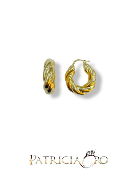 Orecchini Cerchi Oro 18k Donna