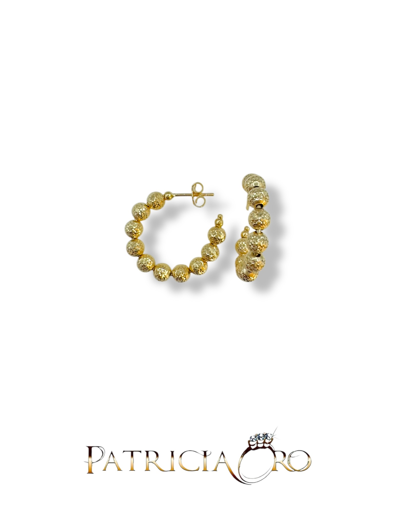 Eleganti orecchini a cerchio in oro 18k, gioielli made in italy di alta qualità, perfetti per un regalo prezioso.