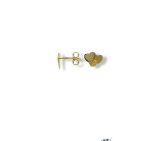 Splendidi orecchini a cuore in oro giallo, un gioiello di lusso perfetto per un regalo prezioso. (Vista 2)