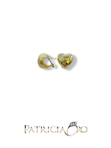Orecchini Cuore Oro Giallo 18kt
