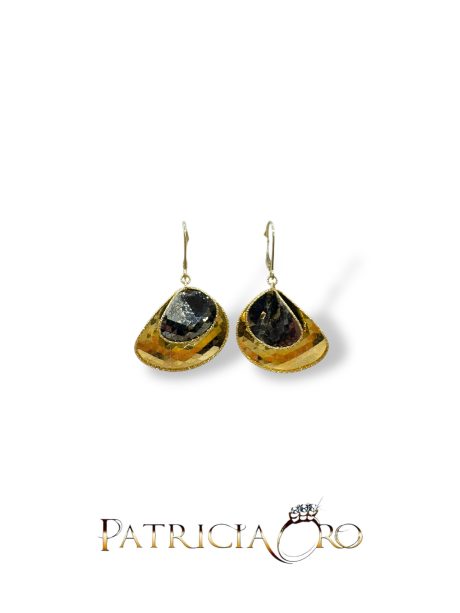 Orecchini Pendenti Oro Bicolore alla Monachella 18kt