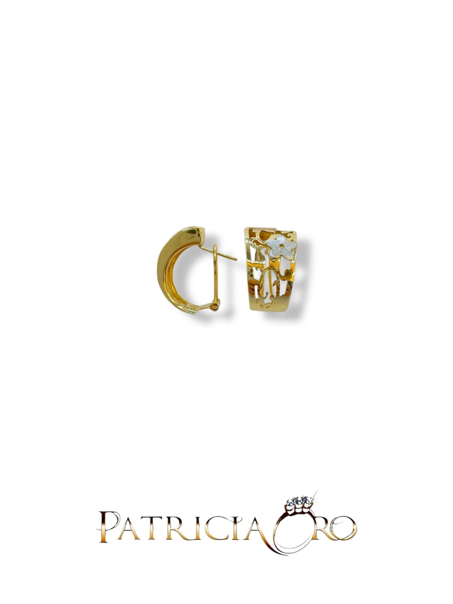 Splendidi orecchini da donna in oro giallo, un gioiello di lusso perfetto per un'occasione speciale.