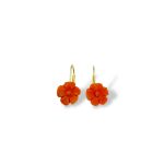 Splendidi orecchini Fiori Corallo Sciacca, gioielli made in italy, un'esplosione di eleganza e artigianalità.