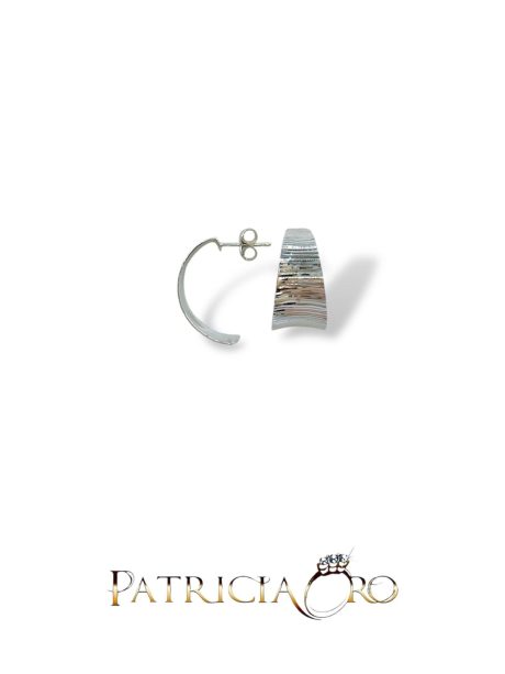 Orecchini Donna Oro Bianco 18k Chiusura a Pressione
