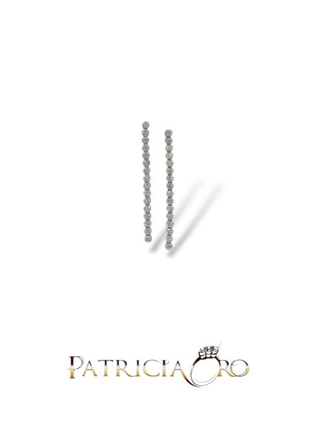 Orecchini in Oro Bianco Pendenti 18kt Vite