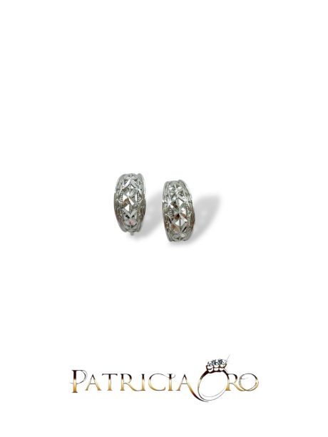 Orecchini Donna Oro Bianco 18kt a Clips