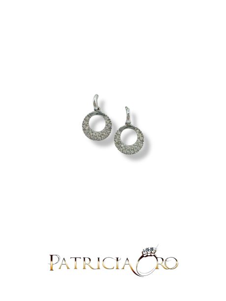 Orecchini in Oro Bianco 18kt con Zirconi