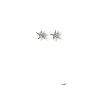 Splendidi orecchini in oro a forma di stella marina, un gioiello di lusso perfetto per un'occasione speciale.