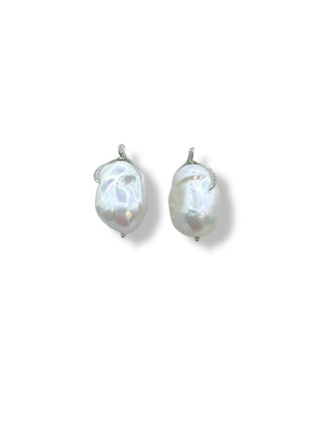 Orecchini Nimei Perle Barocche con Diamanti Oro 750