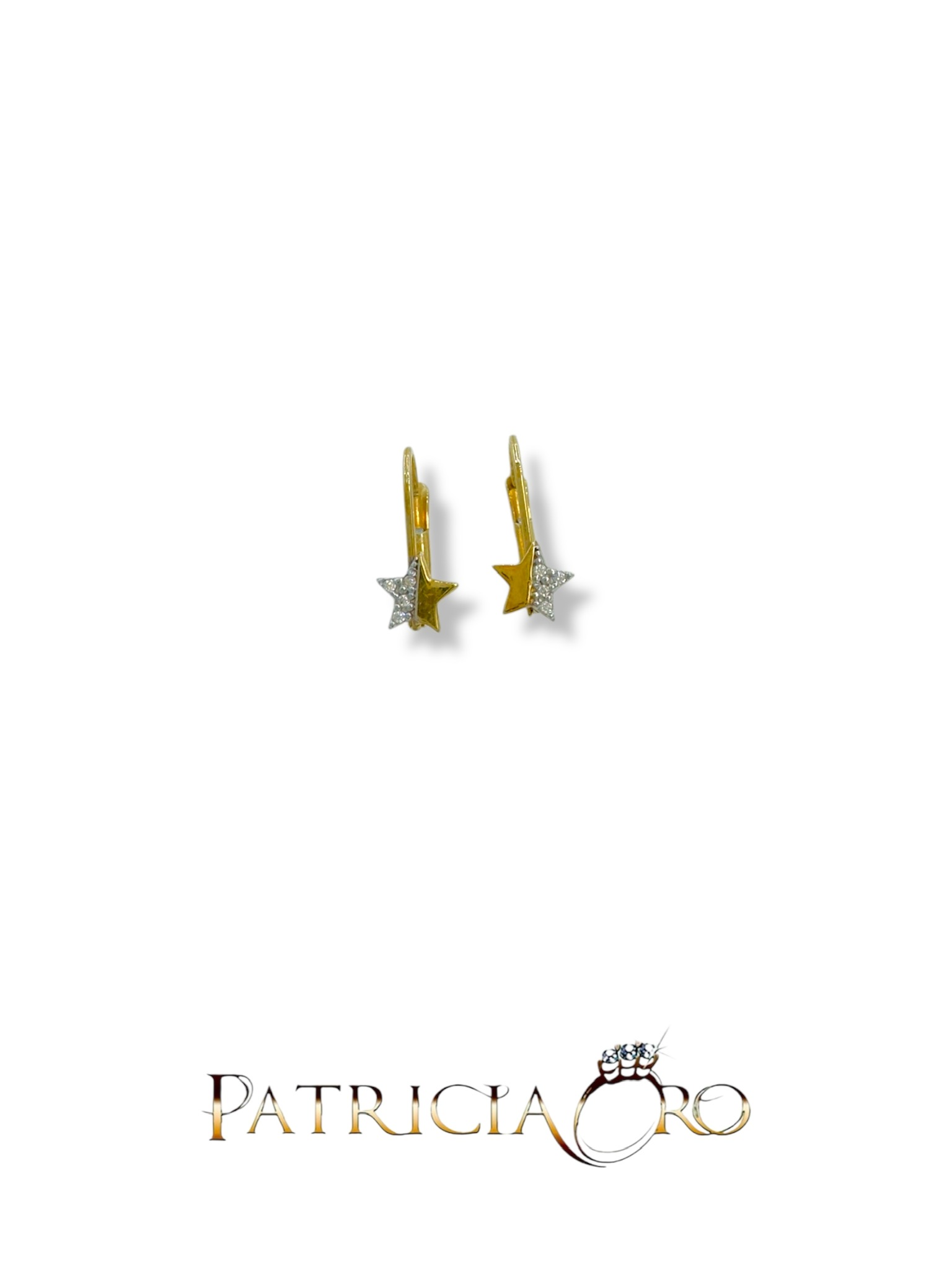 Splendidi orecchini Stella in oro giallo 750, un esempio di alta gioielleria made in italy, perfetti per un regalo prezioso.