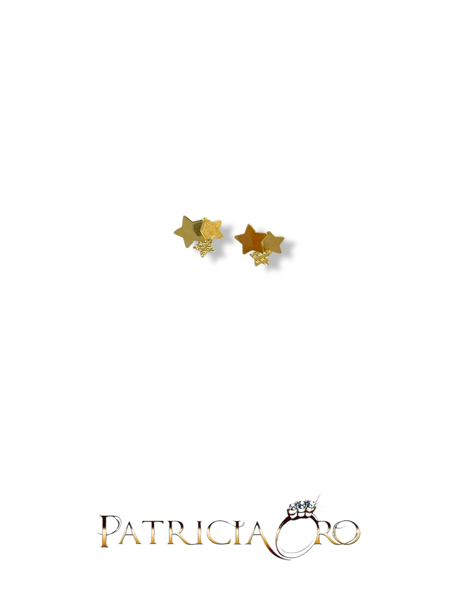 Splendidi orecchini a stella in oro giallo 18k, un gioiello di lusso perfetto per un'occasione speciale.