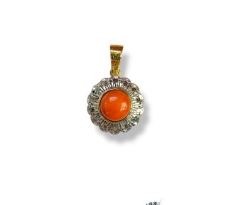 Splendido Ciondolo in Corallo Stile Antico, un gioiello made in italy di Patricia Oro Creations, perfetto per un regalo prezioso.