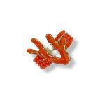 Bracciale da donna con corallo naturale, un gioiello made in Italy di Patricia Oro Creations, perfetto per un'idea regalo preziosa.