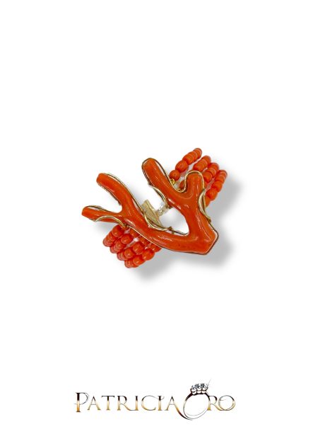 Bracciale Donna in Corallo Naturale con Barilotti Sfaccettati