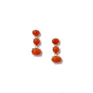 Sciacca Coral Drop Earrings in 18kt Gold