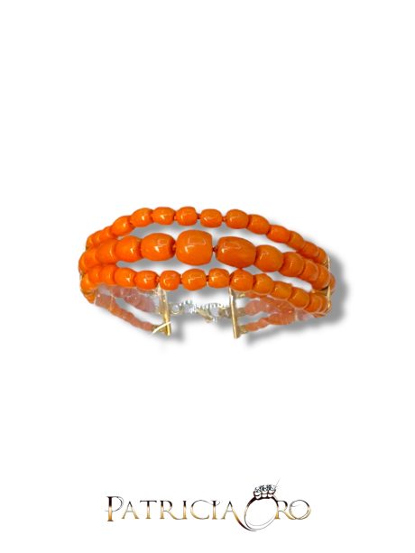Bracciale Corallo Sciacca a 3 Fili Donna