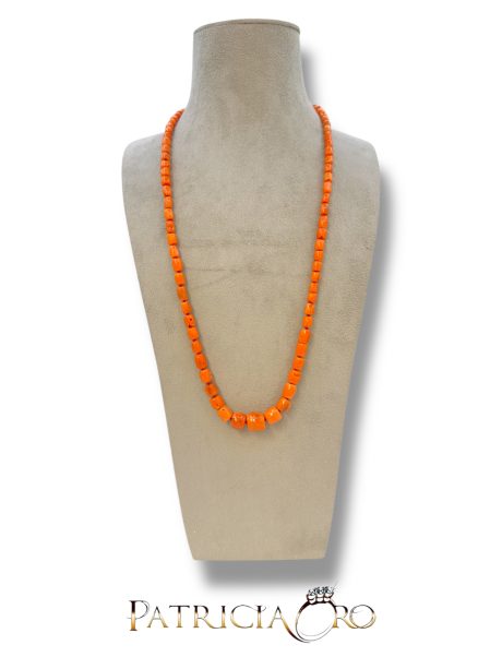 Collana Barilotti in Corallo Sciacca con Chiusura Oro 18K